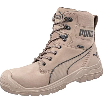 Imagen de PUMA Safety Conquest Stone High S3 HRO SRC Botas de seguridad con tapa fibra vidrio, antideslizantes, resistentes al calor, para hombre, gris, 44 EU