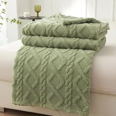 Imagen de Mezzar Manta Sofa, Plaid Mantas Sofa Verano para Cama Suave y Peluda de Doble Cara Niños Adultos, Flannel Blanket Toda Estación (Verde, 150 * 200CM)