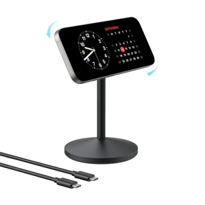 Imagen de Anker MagGo Estación de Carga Inalámbrica, Soporte Inalámbrico Compatible con MagSafe Rápida 15 W, Cargador Magnético Certificación Qi2, iPhone 16/15/14 Series y AirPods