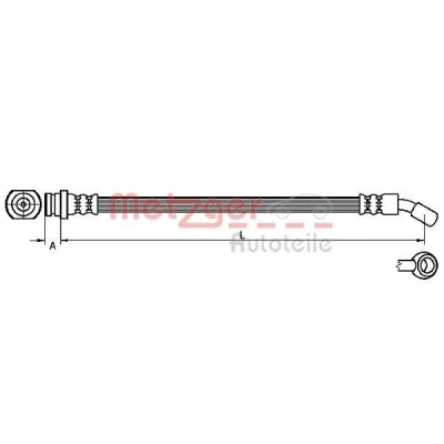 Imagen de METZGER 4110530 Latiguillos de Freno 343 SUZUKI: Jimny SUV