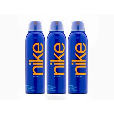 Imagen de NIKE Indigo, Desodorante Hombre Spray, Pack de 3 x 200 ml, Antimanchas para Todo Tipo Piel, 0% Sales Aluminio, Larga Duración, Fragancia Frutal Amaderada