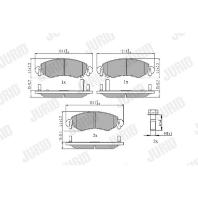 Imagen de JURID 571981J Juego de pastillas freno con avisador acústico desgaste accesorios OPEL: Agila A, SUZUKI: Wagon R+ II Hatchback