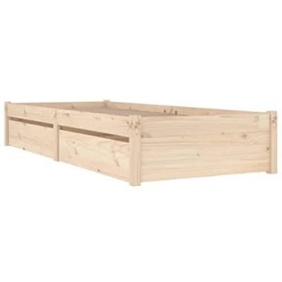 Imagen de vidaXL Estructura de Cama con Cajones Individual Somier Dormitorio Base Habitación Muebles Mobiliario Hogar Cuarto Descanso 90x190 cm