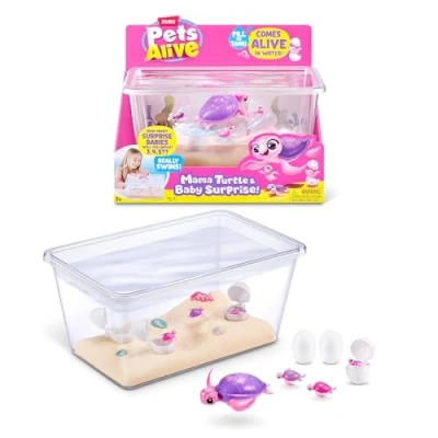 Imagen de Pets Alive Mama Turtle Surprise de ZURU, Juguete Robot Tortuga Mascota