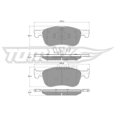 Imagen de TOMEX brakes TX 18 90 Juego de pastillas freno Eje delantero preparado para indicador desgaste, excl. contacto avisador desgaste