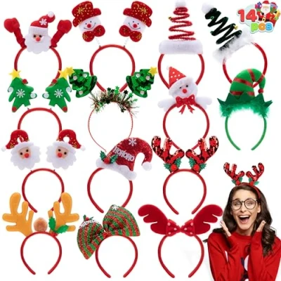 Imagen de JOYIN 14 Diademas Navideñas con Diferentes Diseños PARA Fiestas y Navideñas, Unisex niños (TALLA ÚNICA TODOS)