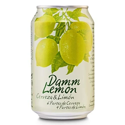 Imagen de Damm Lemon Cerveza Clara Mediterránea Pack de 24 x 330 ml, Total: 7920 ml