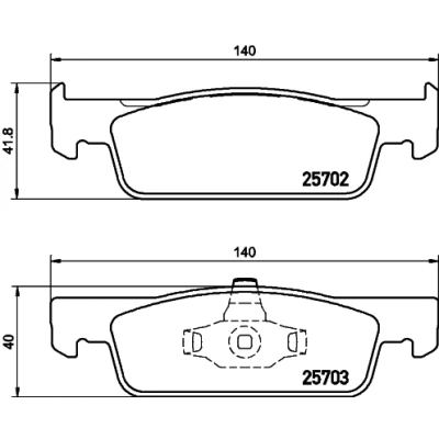 Imagen de HELLA 8DB 355 020 801 Juego de pastillas freno no preparado para indicador desgaste DACIA: SANDERO 2, LOGAN MCV RENAULT: Clio 4