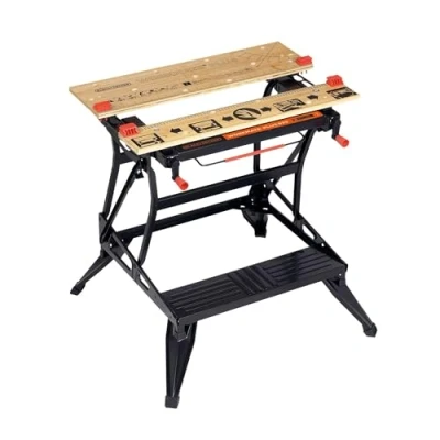 Imagen de BLACK+DECKER WM825 Banco de Trabajo Delux Workmate con Doble Altura y Manivela tiene Diseño Compacto su Carga Máxima es 250 Kg