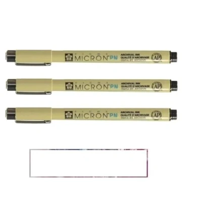 Imagen de Sakura Pigma Micron PN Negro 3 PCS Y ESTOMP