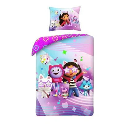 Imagen de Halantex Gabby&#039;s Dollhouse Juego de cama Danze funda nórdica 140 x 200 cm con almohada 70 90 100% algodón multicolor