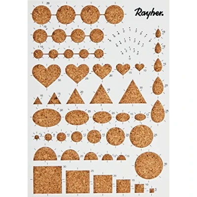 Imagen de Rayher Tablero corcho Quilling A5, 210x150x8 mm, con alfileres, para filigranas de papel, 71932000