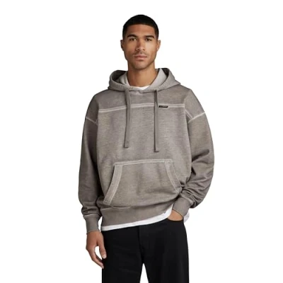 Imagen de G STAR RAW Sudadera con capucha Garment Dyed Loose Para Hombre, Gris (elephant skin gd D24219 D249 G107), S