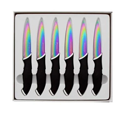 Imagen de Pradel Excellence CTI006 Estuche de 6 Cuchillos Carne (Acero Inoxidable, 26 x 24 3,4 cm), Multicolor