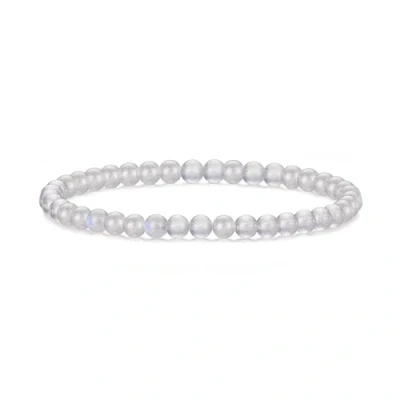 Imagen de Philip Jones Pulsera elástica de piedras preciosas con cuentas Piedra lunar, 17.8cm, Moonstone