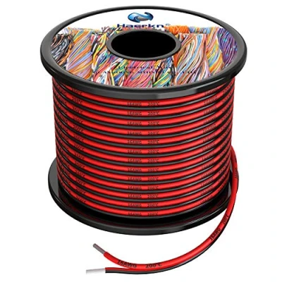 Imagen de 2x1.3 mm² Cable Alambres eléctrico de silicona 2x10Metros 16awg cobre estañado trenzado sin oxígeno Resistencia a altas temperaturas 2 Conductor