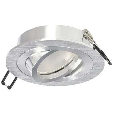 Imagen de EDO, foco empotrable CERI 1 OV plateado, giratorio, redondo, lámpara de techo LED, techo, aluminio, EDO777140