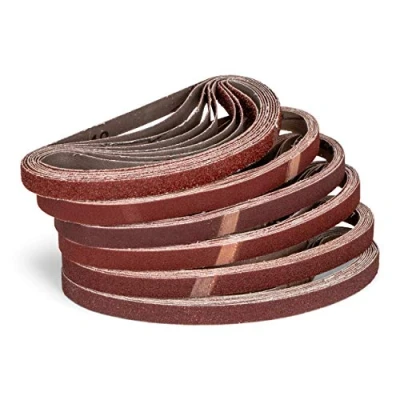 Imagen de Bandas de lija (120 unidades, 13 x 457 mm, grano 20 40 a 60, 80 120, 180 240, para limas Black &amp; Decker® Powerlime)