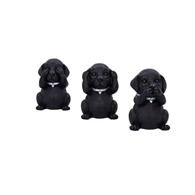 Imagen de Nemesis Now Three Wise Labradors, Negro, 8,5 cm, B5881V2