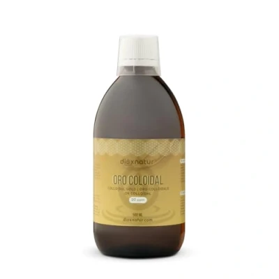 Imagen de DIOXNATUR® Oro Coloidal 20 ppm 24K Puro 99.99% Líquido 500 ml