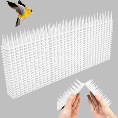 Imagen de SLTAXAR Juego de 20 repelentes pájaros plástico 8,6 Metros, Picos para Gatos, Repelente Palomas, balcón, protección pájaros,