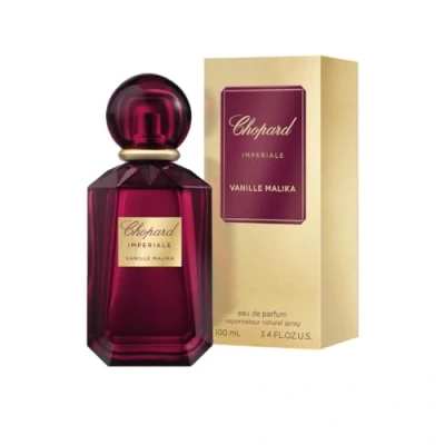 Imagen de Chopard Vanille Malika 100 ml Eau de Parfum para Mujer Fragancia Ambarina Gourmand Perfume con Sensuales Notas Vainilla, Pimienta Rosa, Lichi y Cashmerán Botella Cristal Roja