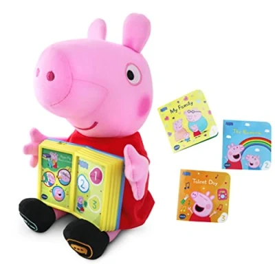 Imagen de VTech 80 552222 Peluche Interactivo Pig Aprende con los diverlibros de Peppa, Color, único (80 552222)