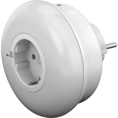 Imagen de goobay 64567 luz LED nocturna para enchufe/luz snooze niños/luz enchufe/sensor crepuscular y contacto protector de enchufe / 3 modos funcionamiento (ON/OFF/AUTO) verde,azul,blanco día
