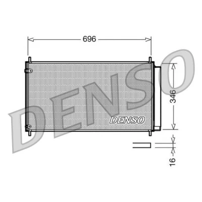 Imagen de DENSO DCN50022 Condensador con secador 696x346x16 R 134 a 696 TOYOTA: Corolla X Berlina, Auris Hatchback, Verso