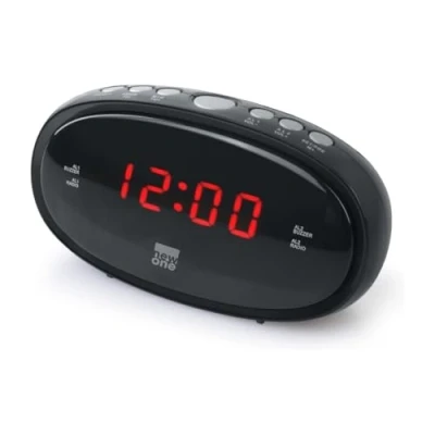 Imagen de NewOne CR100 Reloj Analógica Negro Radio (Reloj, Analógica, FM,PLL, Exploración automática, Almacenamiento automático, LED, 1,52 cm (0.6&quot;))