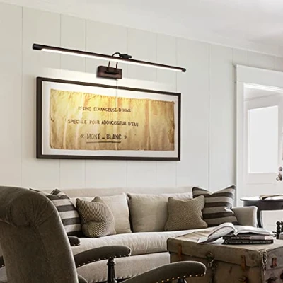 Imagen de TYhogar Lámpara De Espejo Baño LED 90cm 16W 1820LM Aplique Luz para Con Interruptor y Brazo Doblado Giratorio Pared Gabinete Iluminación