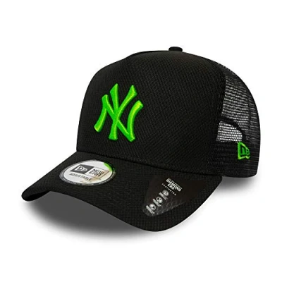 Imagen de New Era York Yankees MLB Cap Kappe Trucker Baseball Diamond Schwarz Neon Gr?n One Size