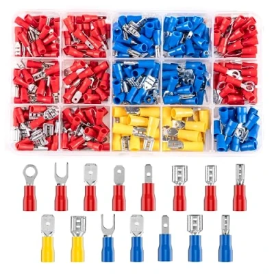 Imagen de 280 piezas terminales Eléctricos, faston 0,5 6,0 mm², surtido de cable para coche, conectores planos,