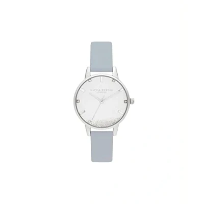 Imagen de Olivia Burton Reloj Analógico de Cuarzo para mujer con correa cuero vegana Color azul tiza OB16SG07