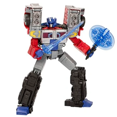 Imagen de Transformers Legacy United, Leader Class, G2 Universe Laser Optimus Prime, Figura Convertible de 19 cm, A Partir 8 años