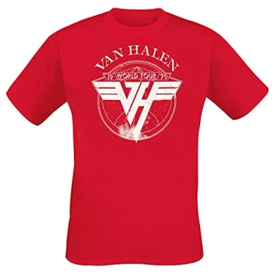 Imagen de Van Halen 1979 Tour Hombre Camiseta Rojo XL 100% algodón Regular