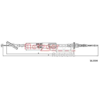 Imagen de METZGER 18.3504 Cable de Embrague COFLE CHEVROLET: Spark