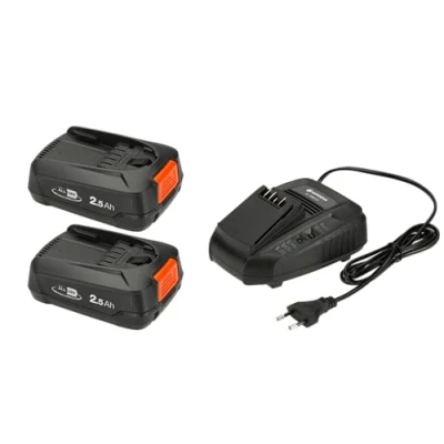 Imagen de Gardena Kit de inicio P4A 2 x PBA 18V/45 + AL 1830 CV: para todos los aparatos Power For All habituales, tiempo carga 60 minutos, función Ready to Go, 2,5 Ah (14907 20)
