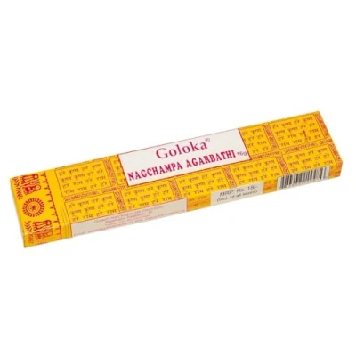 Imagen de INCIENSOSHOP Incienso Goloka Nag Champa Tipo Agarbatti Masala organico y Hecho a Mano en Unidades de 15 Gramos + Bandeja Madera Personalizada Envío Gratuito