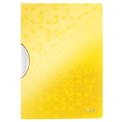Imagen de Leitz Carpeta ColorClip A4, Capacidad para 30 Hojas, Plástico Flexible, Amarillo, Gama WOW, 41850016