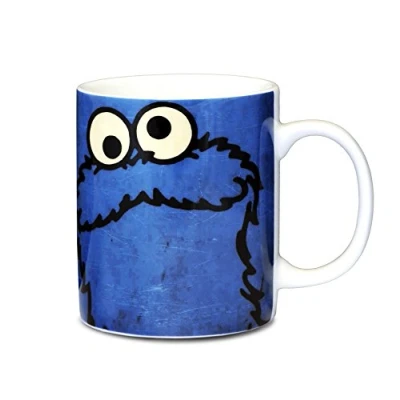 Imagen de Logoshirt® Barrio Sésamo Monstruo de las Galletas I Taza porcelana café 300 ml Azul Diseño original con licencia
