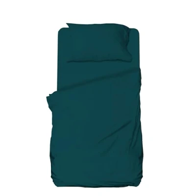 Imagen de hermet Winner Juego de sábanas una Plaza y Media Microfibra, Color Turquesa, Cama, sábana encimera, Bajera con Esquinas, Funda Almohada