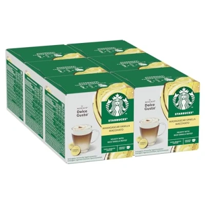 Imagen de STARBUCKS Vanilla Macchiato de Nescafé Dolce Gusto, Cápsulas Café 6 x 12 (72 Cápsulas)
