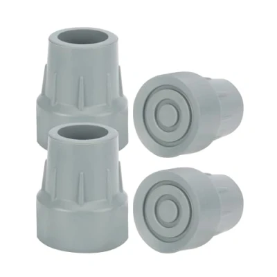 Imagen de supregear 4pz Puntas de Goma 25 mm para Muletas, Bastones, Andadores, Sillas Ducha y Bancos, Universales Antideslizantes, Gris