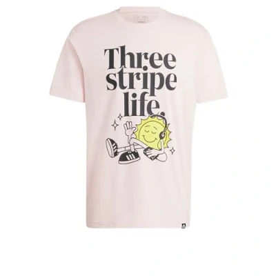 Imagen de adidas Sportswear Positivity Graphic Camiseta estampada, Hombre, Talla: Medium, Sandy pink