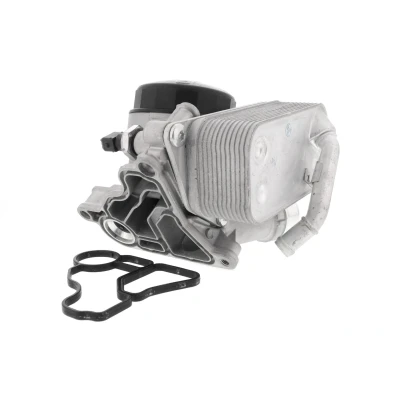 Imagen de VEMO V20 60 0045 1 Radiador de Aceite con alojamiento del filtro aceite, junta BMW: 5 Berlina, 3 X5