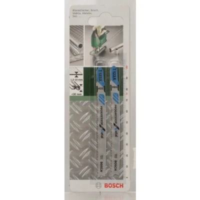 Imagen de Bosch 2 609 256 735 Hoja de sierra calar HSS, T 123 X (pack 2)