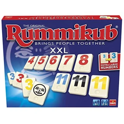 Imagen de Rummikub XXL. con los números Más Grande. fácil de Leer. El Famoso Juego Estrategia para Toda la Familia. CREA tríos o escaleras. Diviértete Este Todas Las Edades, 928842
