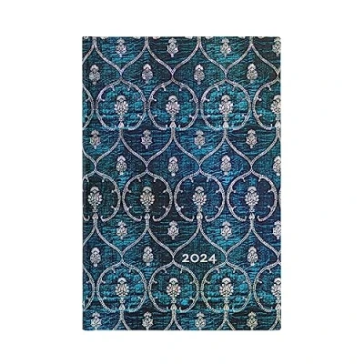 Imagen de Paperblanks Agende de 12 Meses 2024 Terciopelo Azul, Apaisado Mini (140 x 95), Español