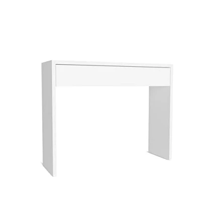 Imagen de Buyqualia recibidor entrada con consola de un cajón (blanco)
